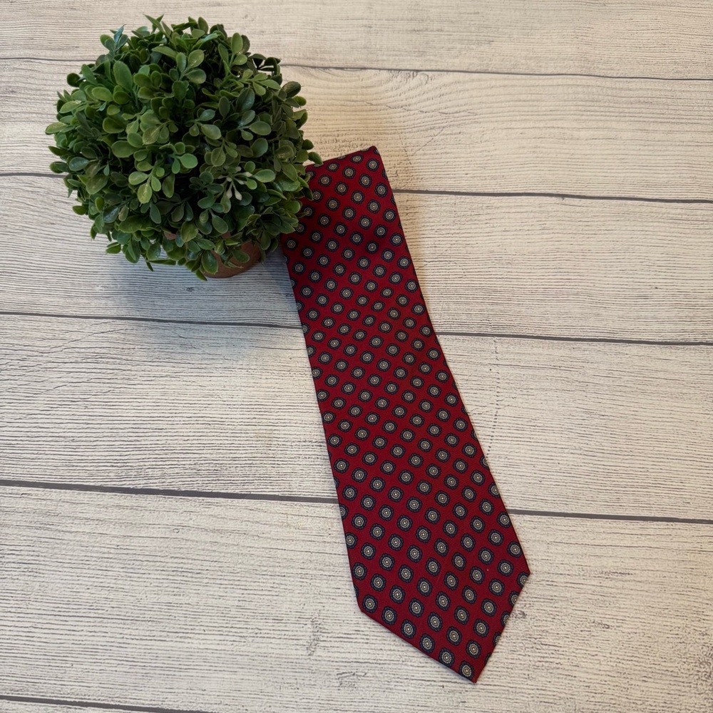 Classic Dark Red Patterned Men's Tie